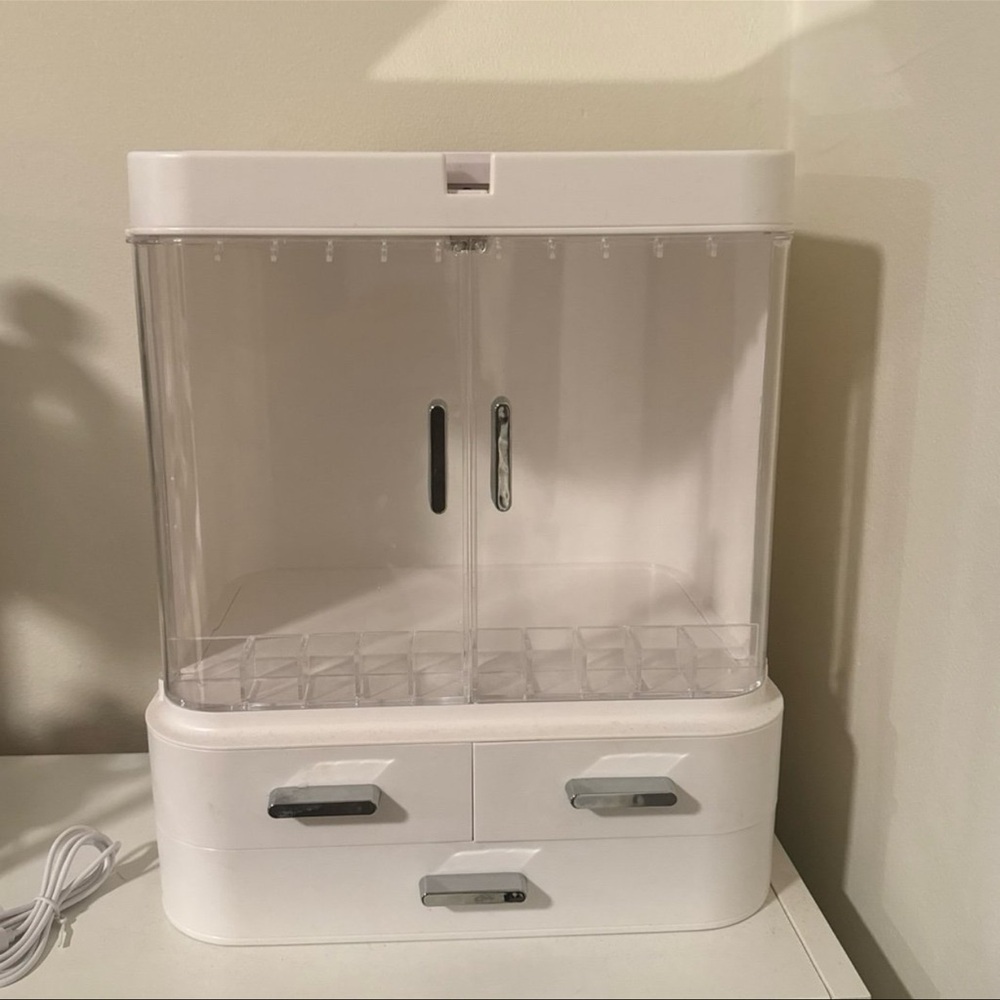White Storage Organizer with Drawers